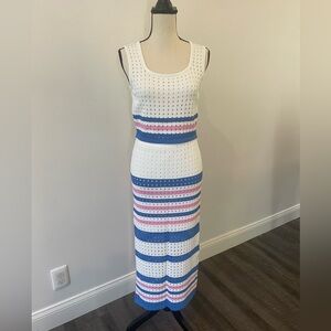 Two Piece Matching Set. Crochet Effect,